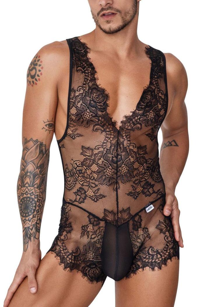 Clever Moda CandyMan 99743 Lace Bodysuit Color Black