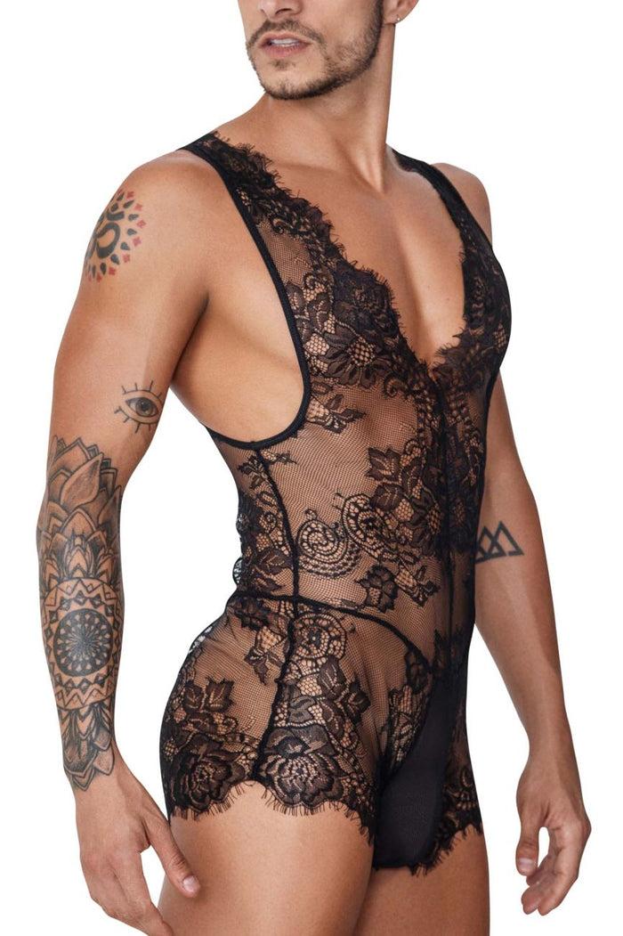 Clever Moda CandyMan 99743 Lace Bodysuit Color Black