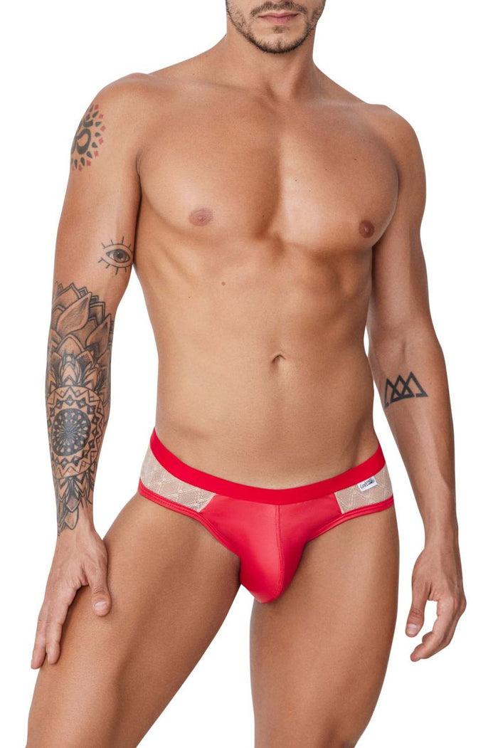 Clever Moda CandyMan 99763 Lace Jockstrap Color Nude-Red