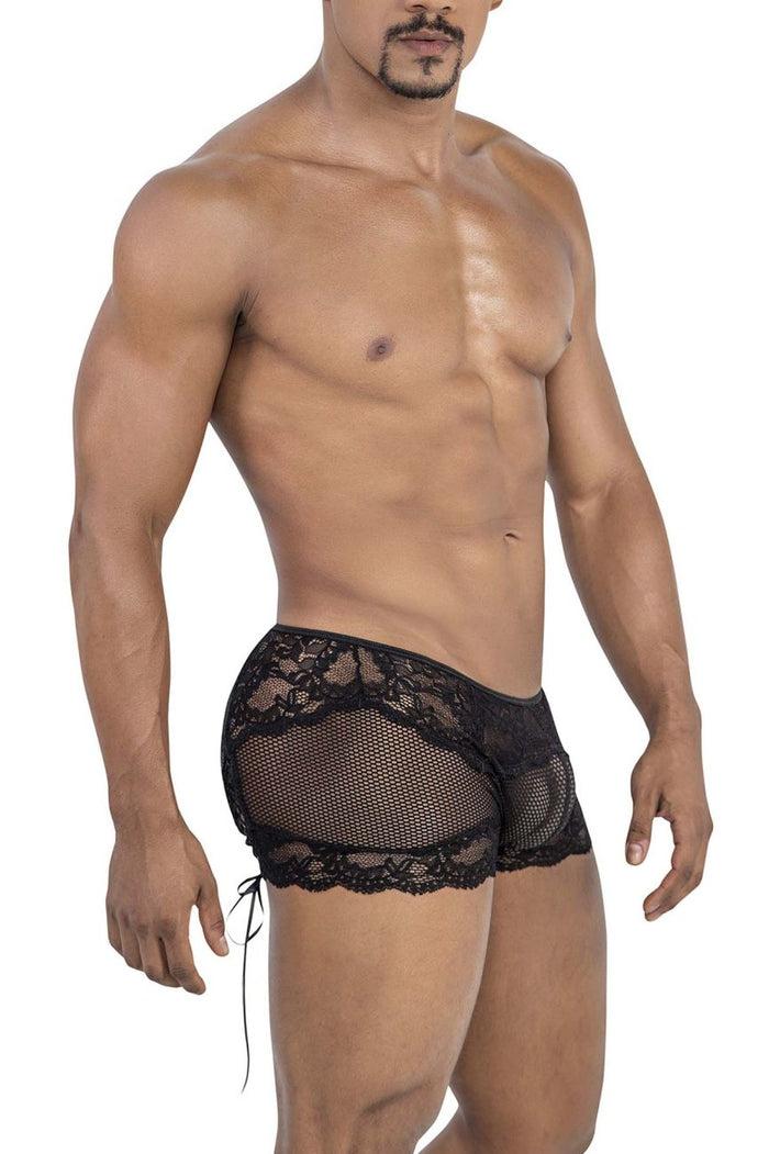 Clever Moda CandyMan 99779 Mesh Lace Trunks Color Black
