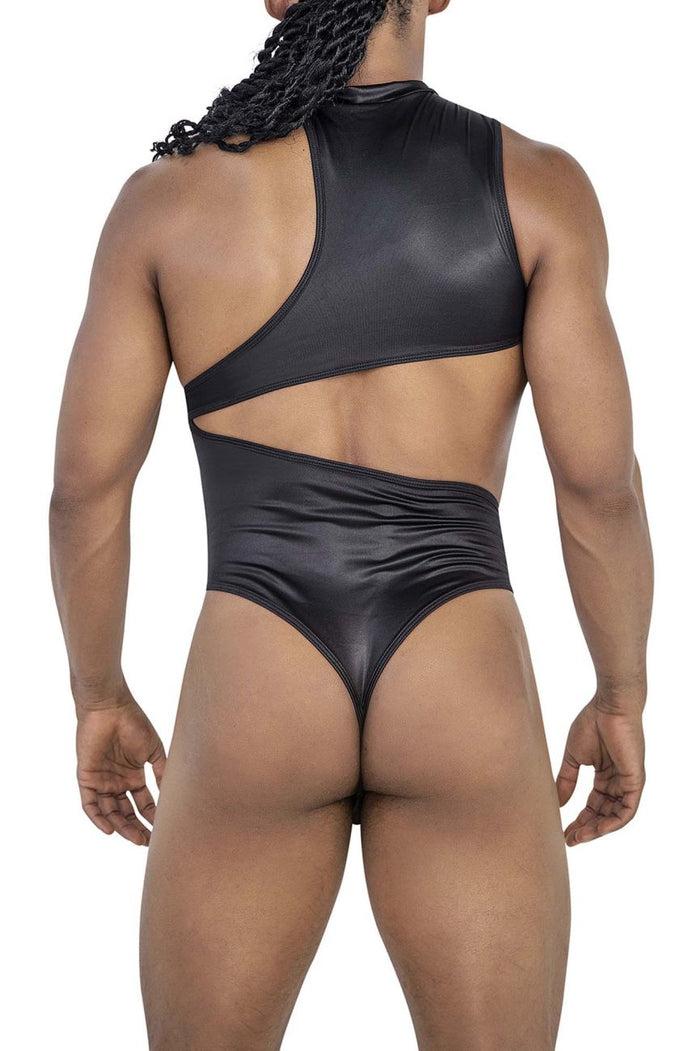 Clever Moda CandyMan 99783 One Shoulder Bodysuit Color Black