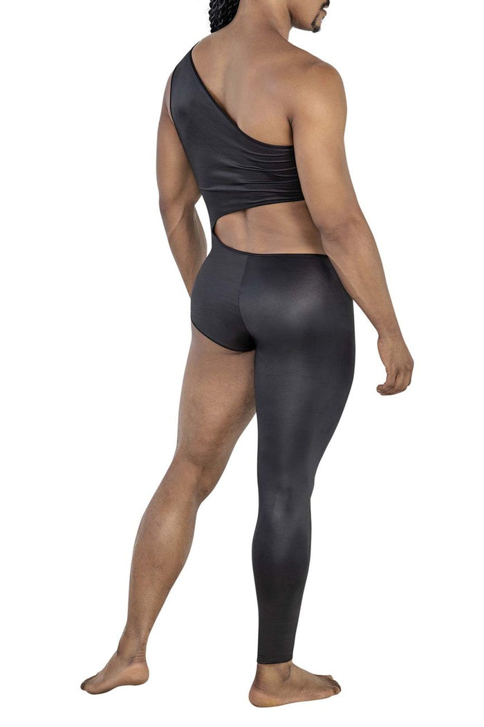 Clever Moda CandyMan 99786 One Shoulder One Leg Bodysuit Color Black