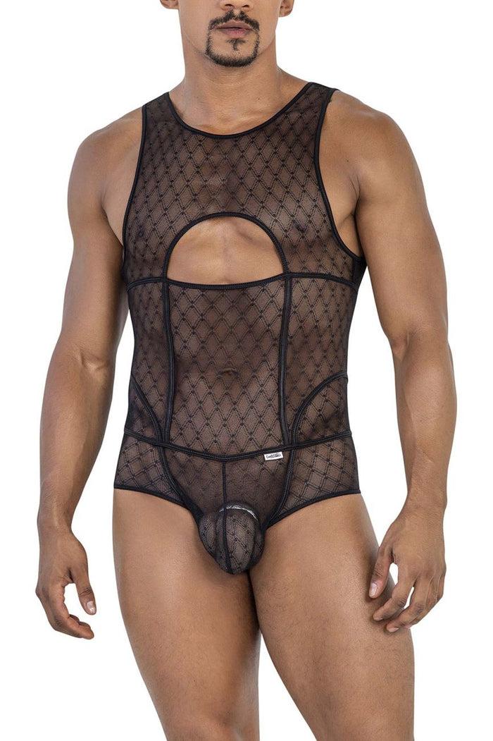 Clever Moda CandyMan 99794 Mesh Bodysuit Color Black