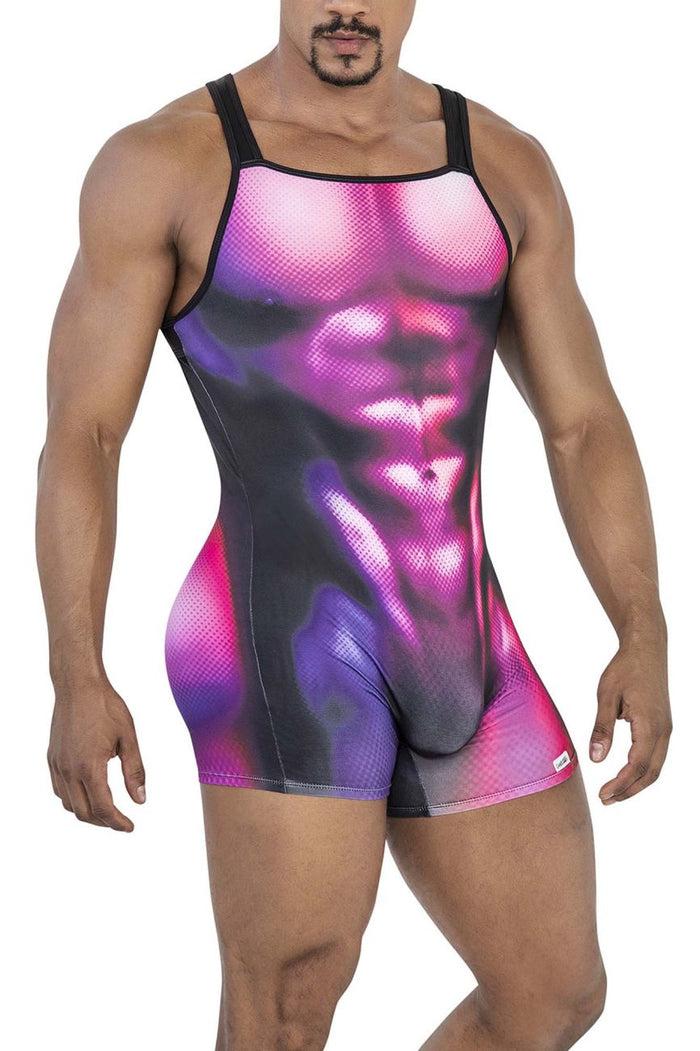 Clever Moda CandyMan 99796 Muscle Onesie Bodysuit Color Magenta