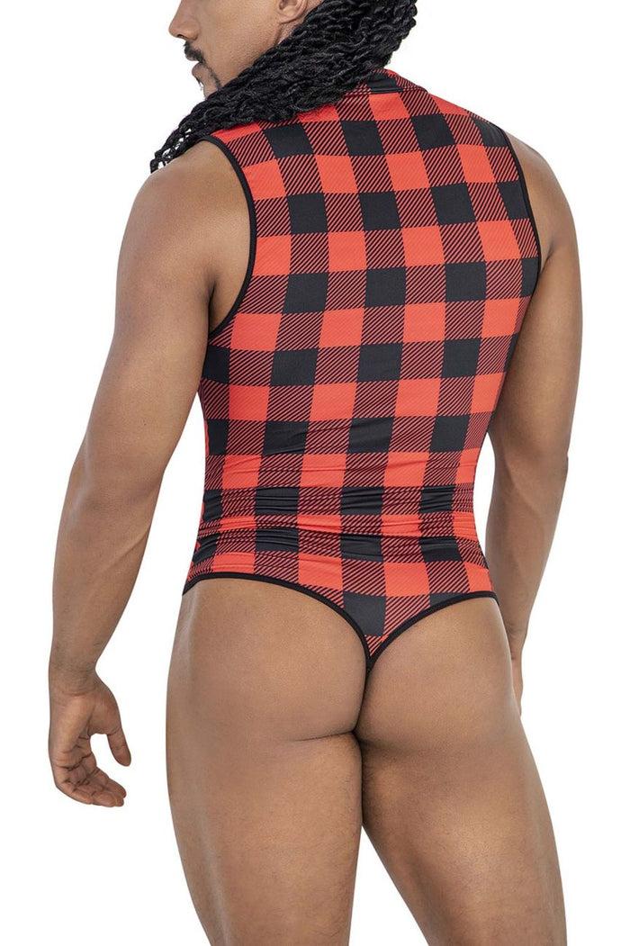 Clever Moda CandyMan 99800 Lumberjack Bodysuit Color Red