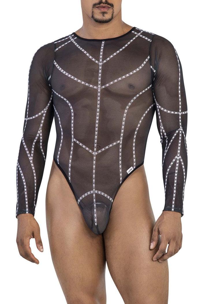 Clever Moda CandyMan 99816 Mesh Bodysuit Color Black