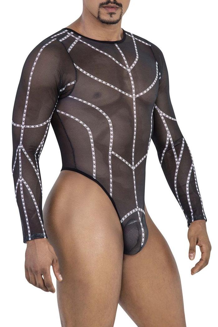 Clever Moda CandyMan 99816 Mesh Bodysuit Color Black