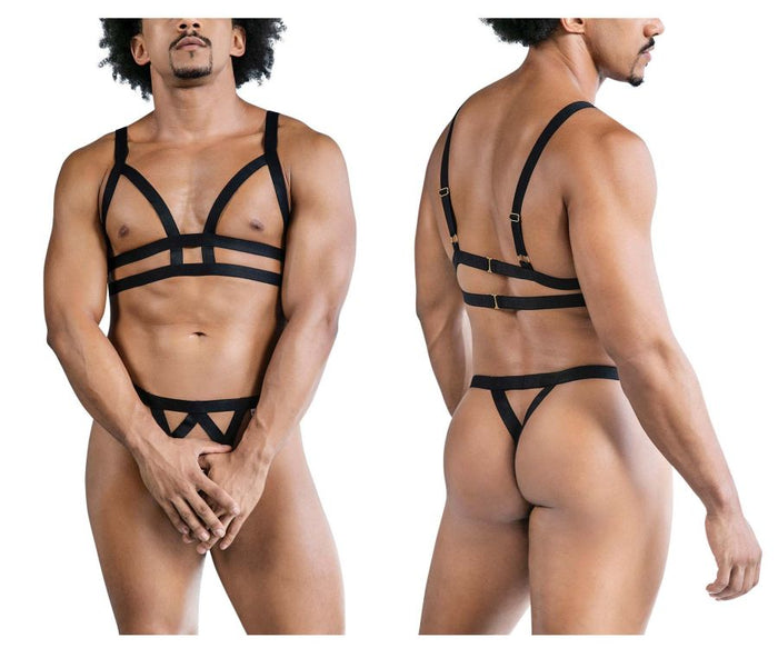 clever moda CandyMan 99822 Two Piece Outfit Color Black