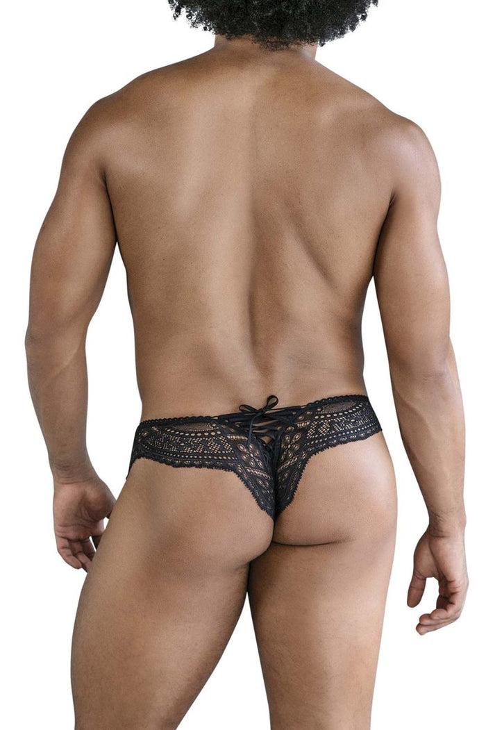 Clever Moda CandyMan 99828 Lace-Mesh Thongs Color Black