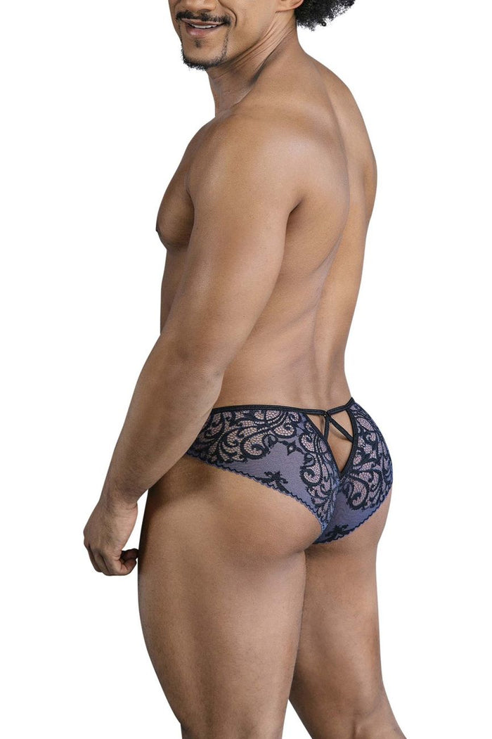 Clever Moda CandyMan 99830 Lace Briefs Color Black-Navy