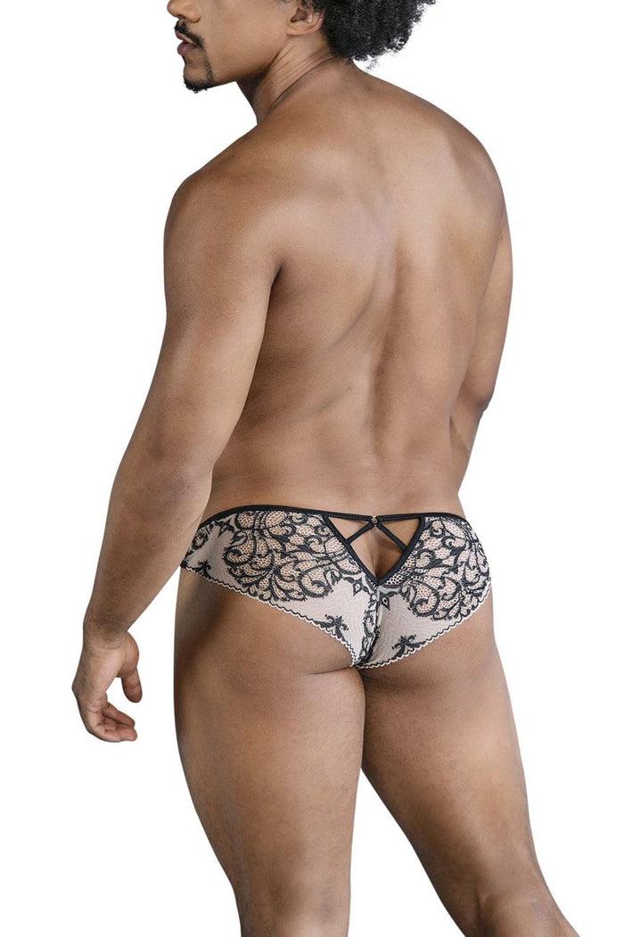 Clever Moda CandyMan 99830 Lace Briefs Color Nude-Black