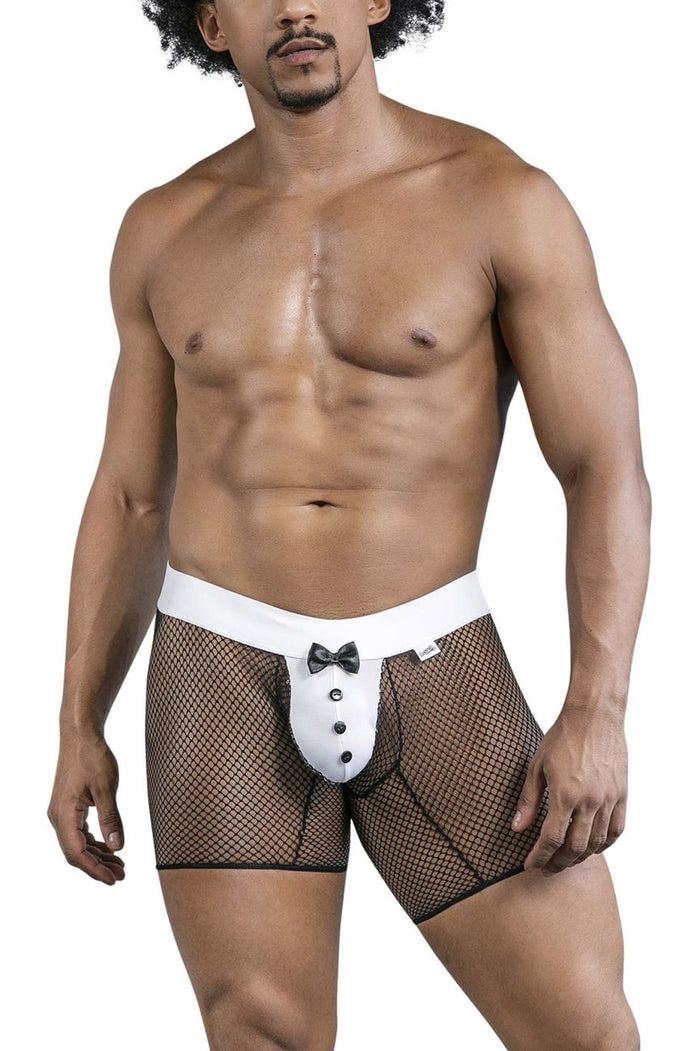 Clever Moda CandyMan 99834 Tuxedo Trunks Color Black