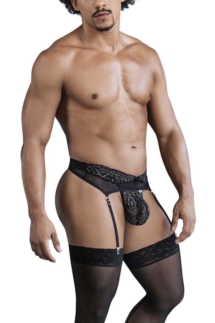 Clever Moda CandyMan 99837 Lace-Garter Outfit Color Black
