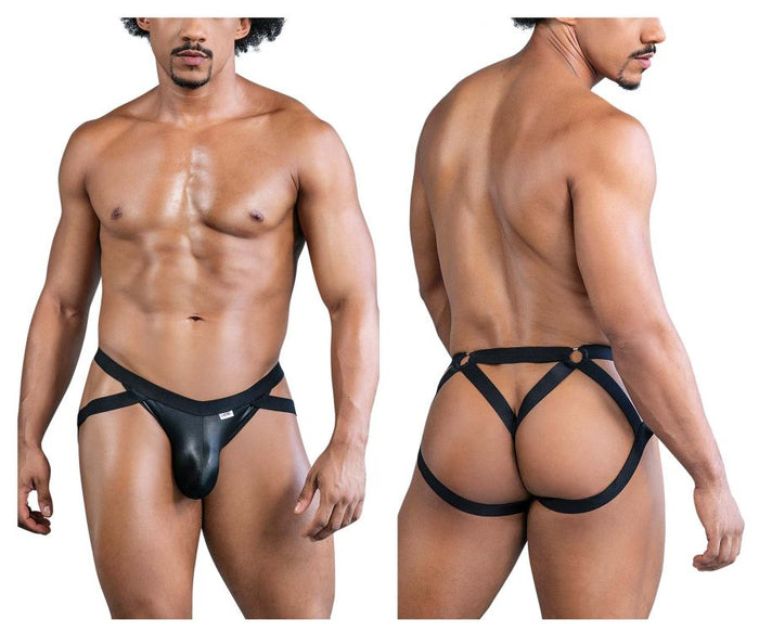 clever moda CandyMan 99840 Crisscross Thongs Color Black