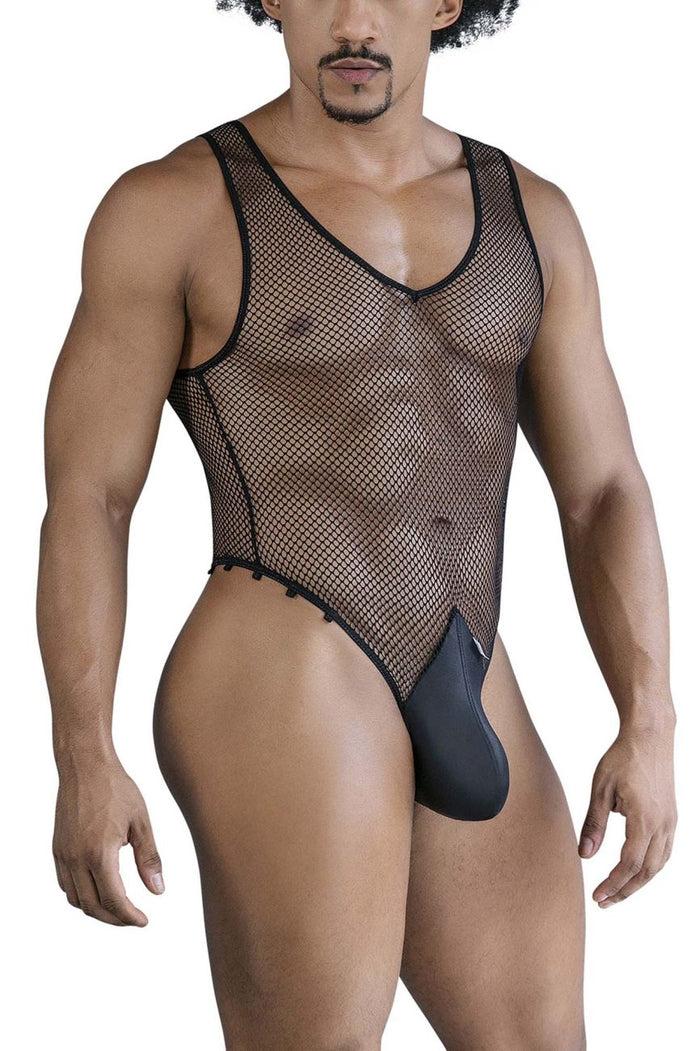 Clever Moda CandyMan 99858 Fishnet Bodysuit Color Black