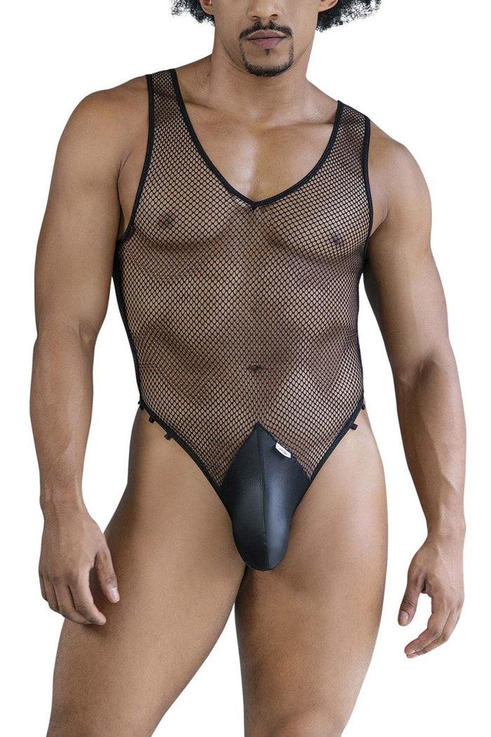 Clever Moda CandyMan 99858 Fishnet Bodysuit Color Black