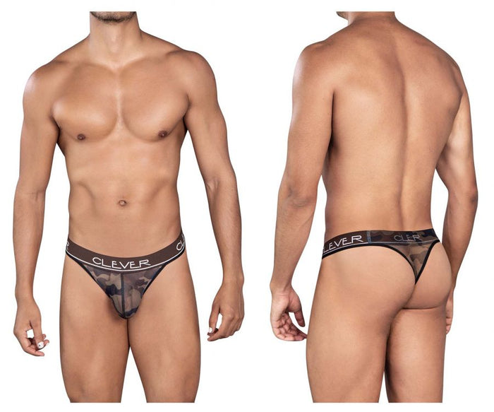 clever moda Clever 0919 Nation Star Thongs Color Brown