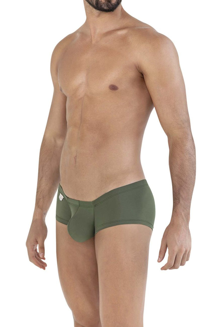 Clever Moda Clever 229934 3PK Australian Latin Trunks Color Olive Green-Dark Green-Green