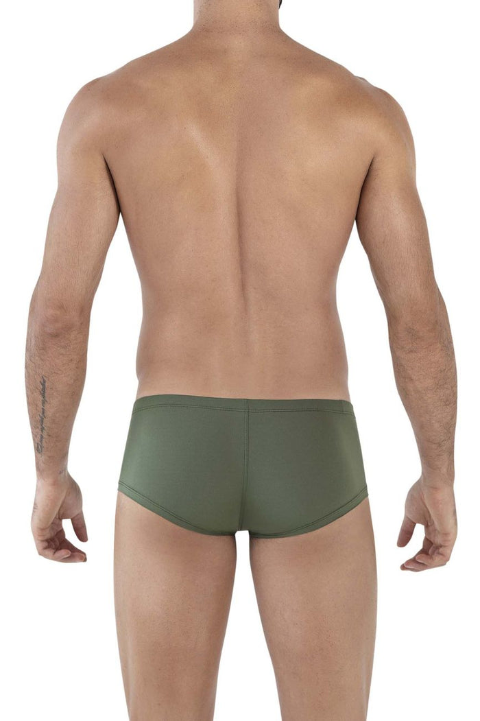 Clever Moda Clever 229934 3PK Australian Latin Trunks Color Olive Green-Dark Green-Green
