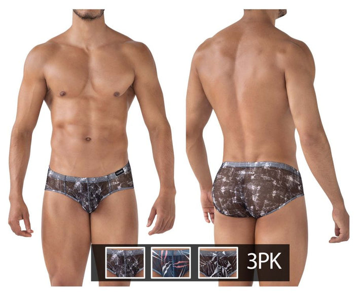 clever moda Clever 519963 3PK Australian Latin Briefs Briefs Color Blue-Black-Black