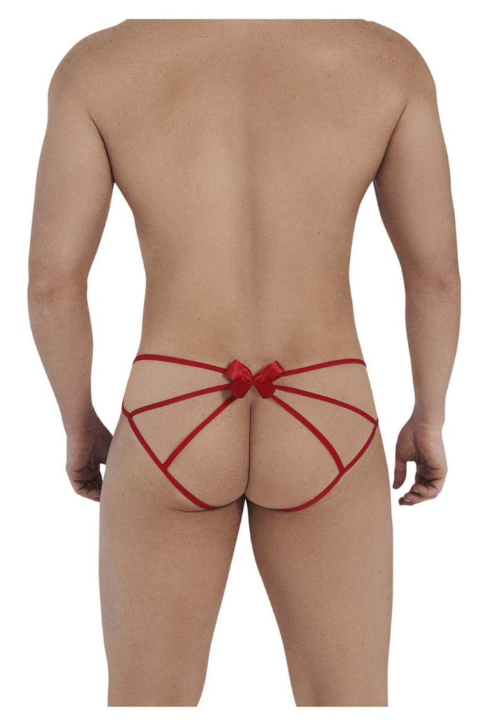 Clever Moda CandyMan 99535 Bow Jockstrap Color Red