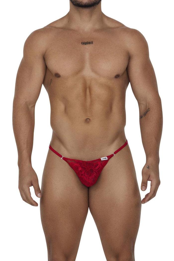 Clever Moda CandyMan 99685 Lace Thongs Color Red