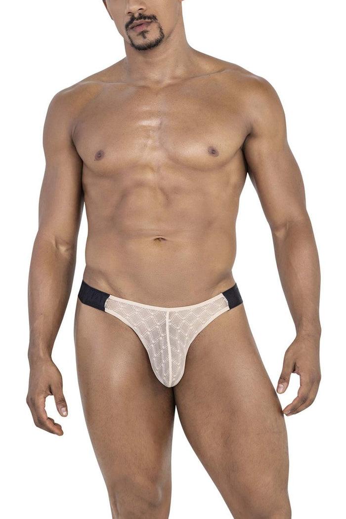 Clever Moda CandyMan 99771 Mesh Thongs Color Beige