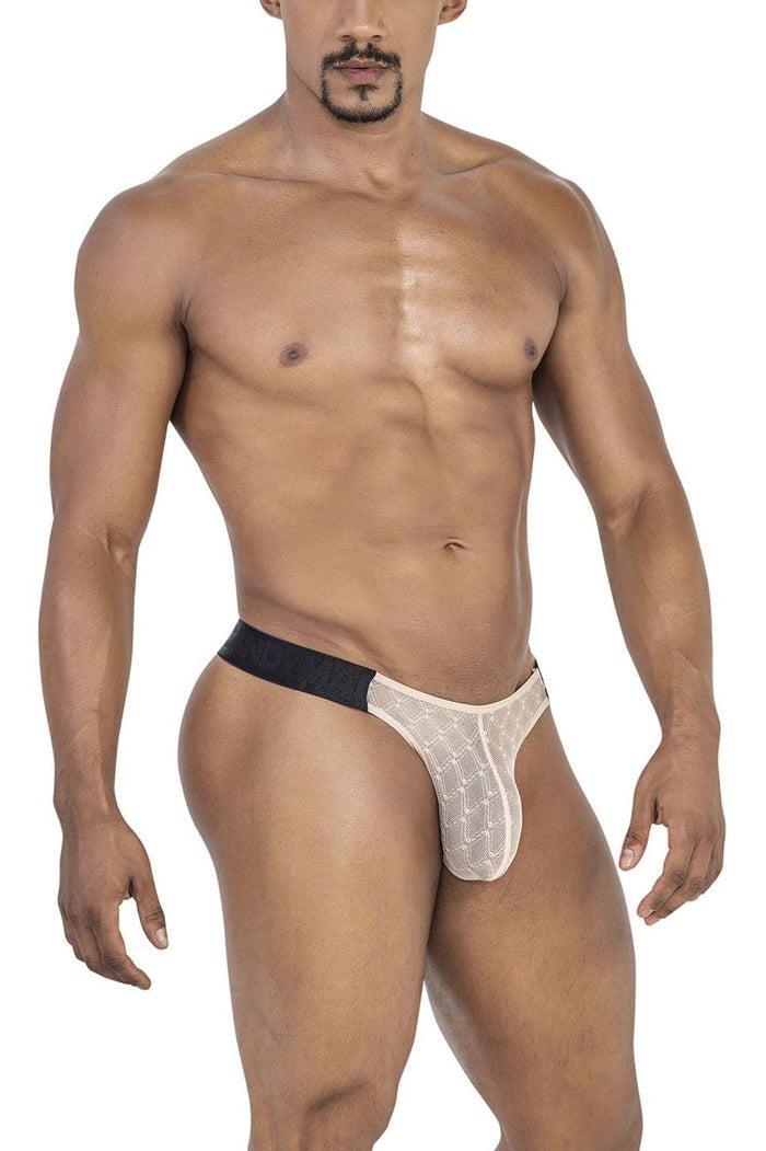 Clever Moda CandyMan 99771 Mesh Thongs Color Beige