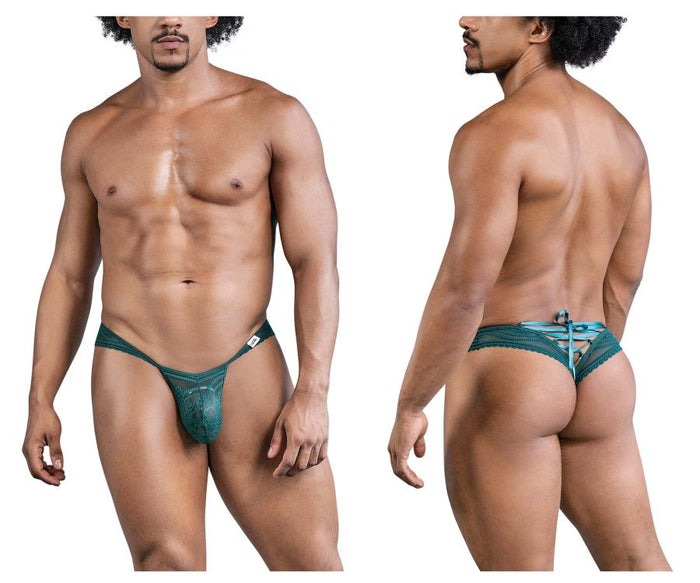 clever moda CandyMan 99861 Lace Thongs Color Green