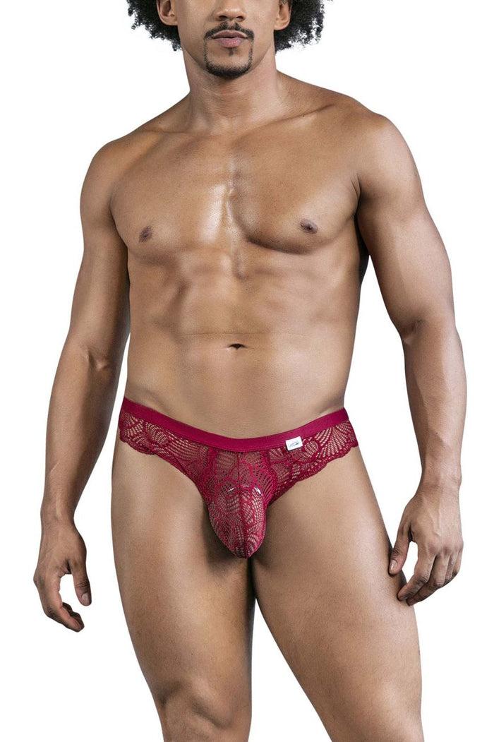 Clever Moda CandyMan 99868 Lace Briefs Color Wine