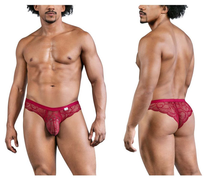 clever moda CandyMan 99868 Lace Briefs Color Wine
