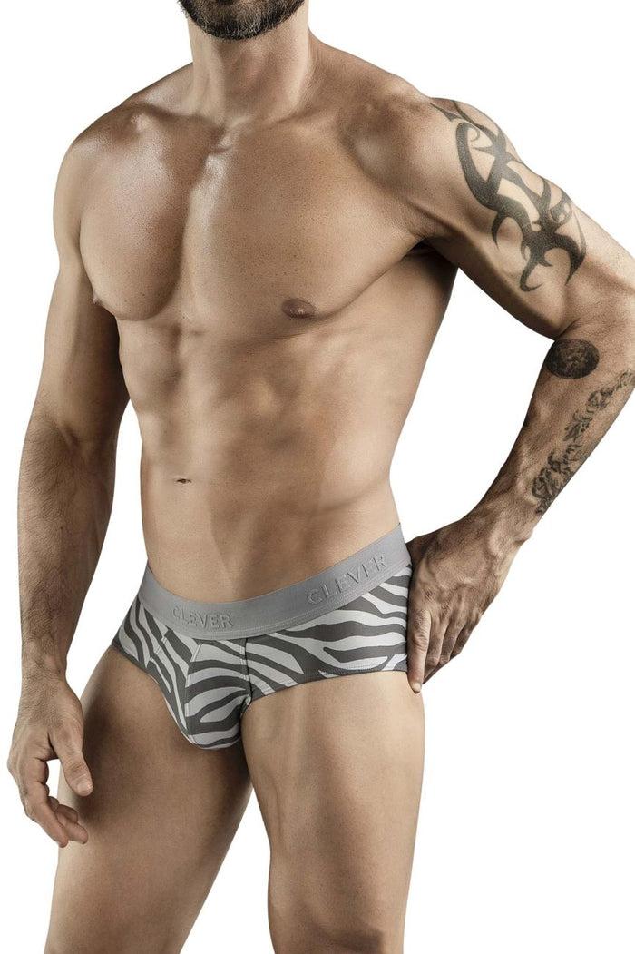 Clever Moda Clever 1801 Cebra Briefs Color Gray