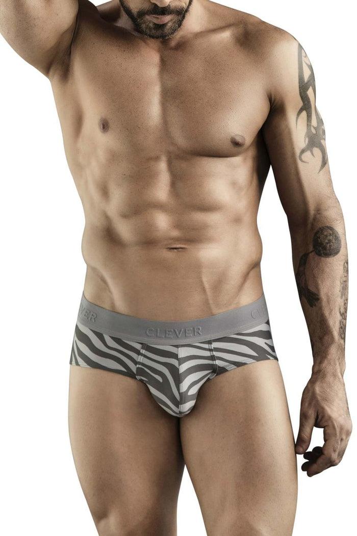 Clever Moda Clever 1801 Cebra Briefs Color Gray
