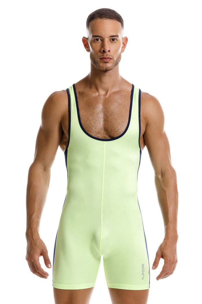 Clever Moda JOR 2216 Fighter Bodysuit Color Green
