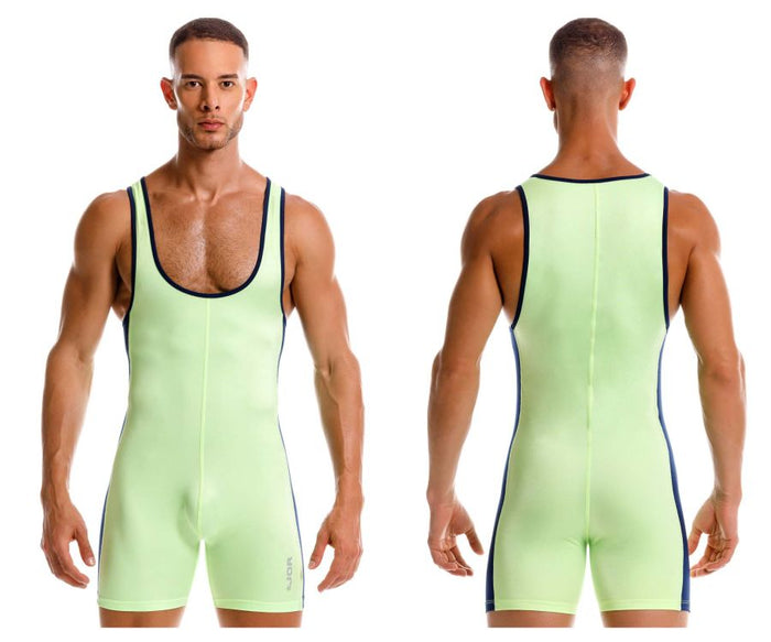clever moda JOR 2216 Fighter Bodysuit Color Green