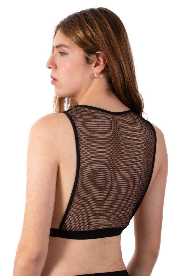 Clever Moda PLURAL PL007 Crop Top Color Black