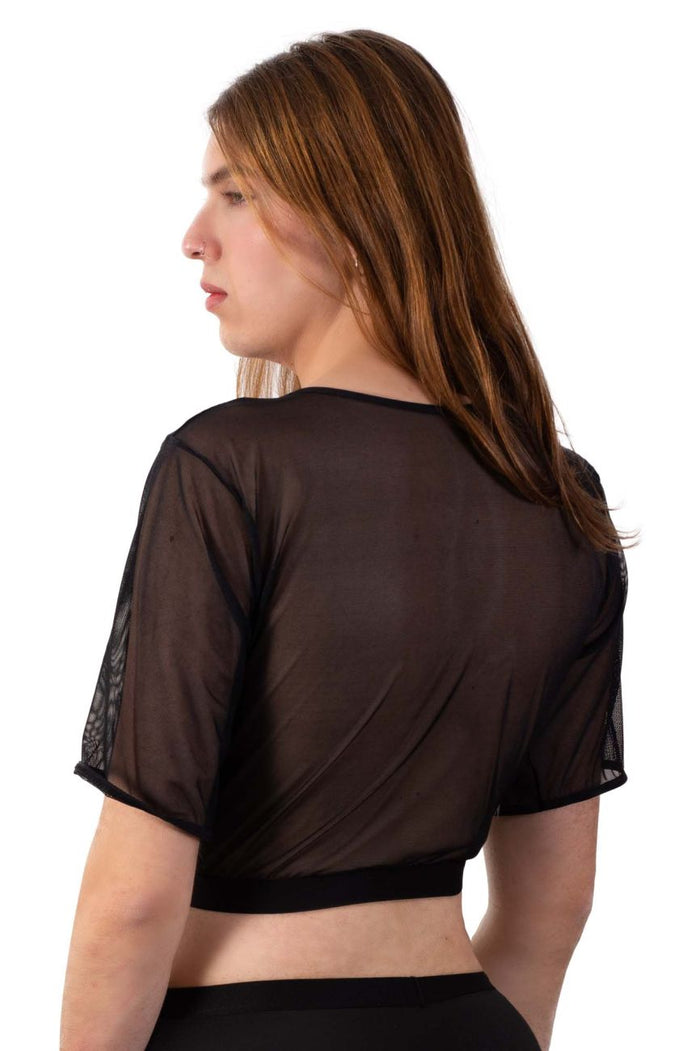 Clever Moda PLURAL PL009 Crop Top Color Black