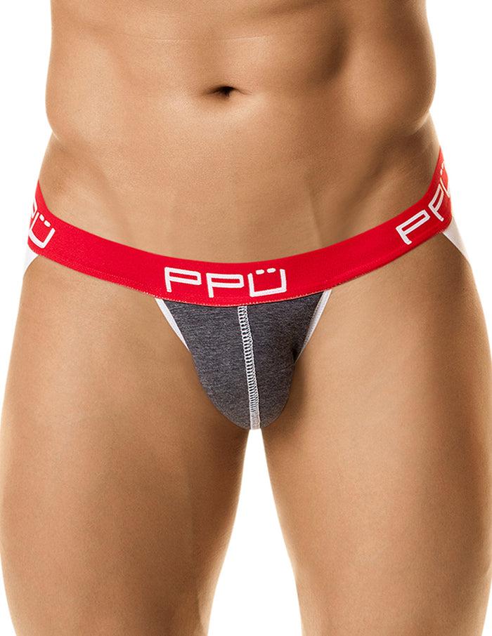 Clever Moda PPU 1308 Jockstrap Color Gray-Red