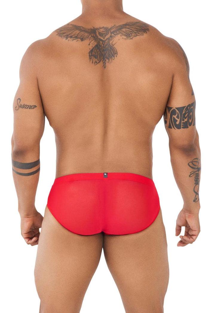 Clever Moda Xtremen 91138 Mesh Briefs Color Red
