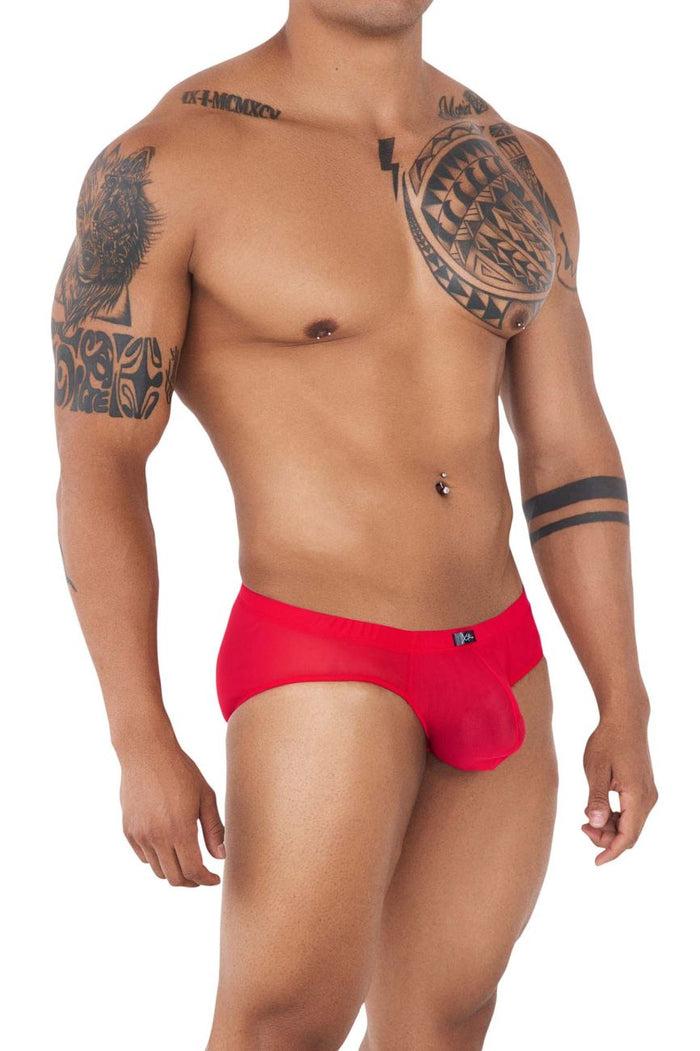 Clever Moda Xtremen 91138 Mesh Briefs Color Red
