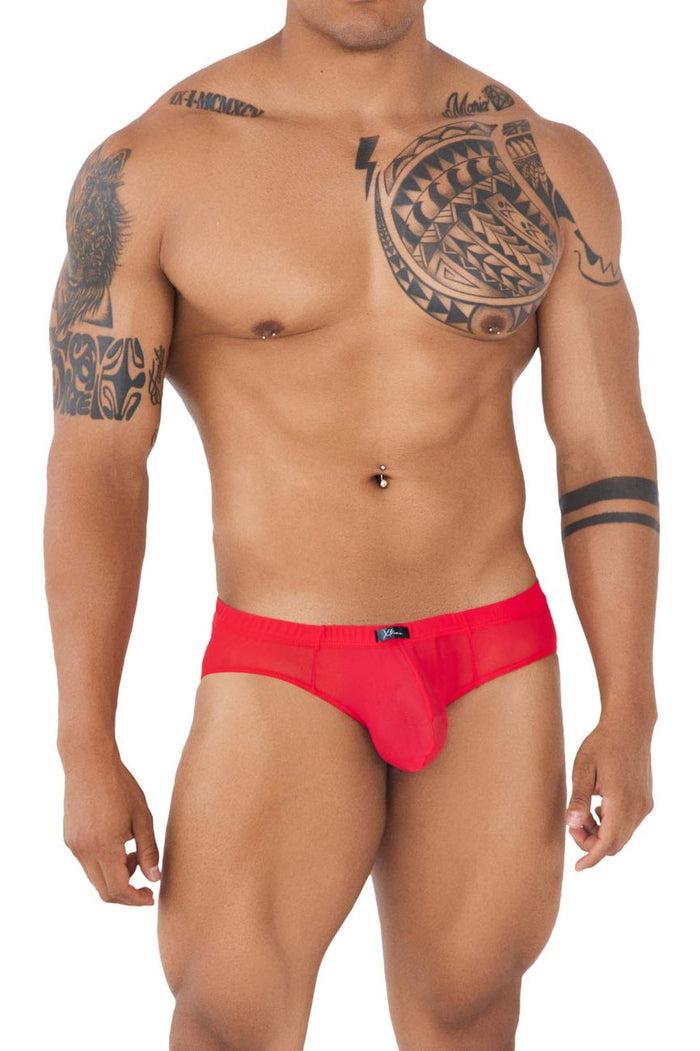 Clever Moda Xtremen 91138 Mesh Briefs Color Red