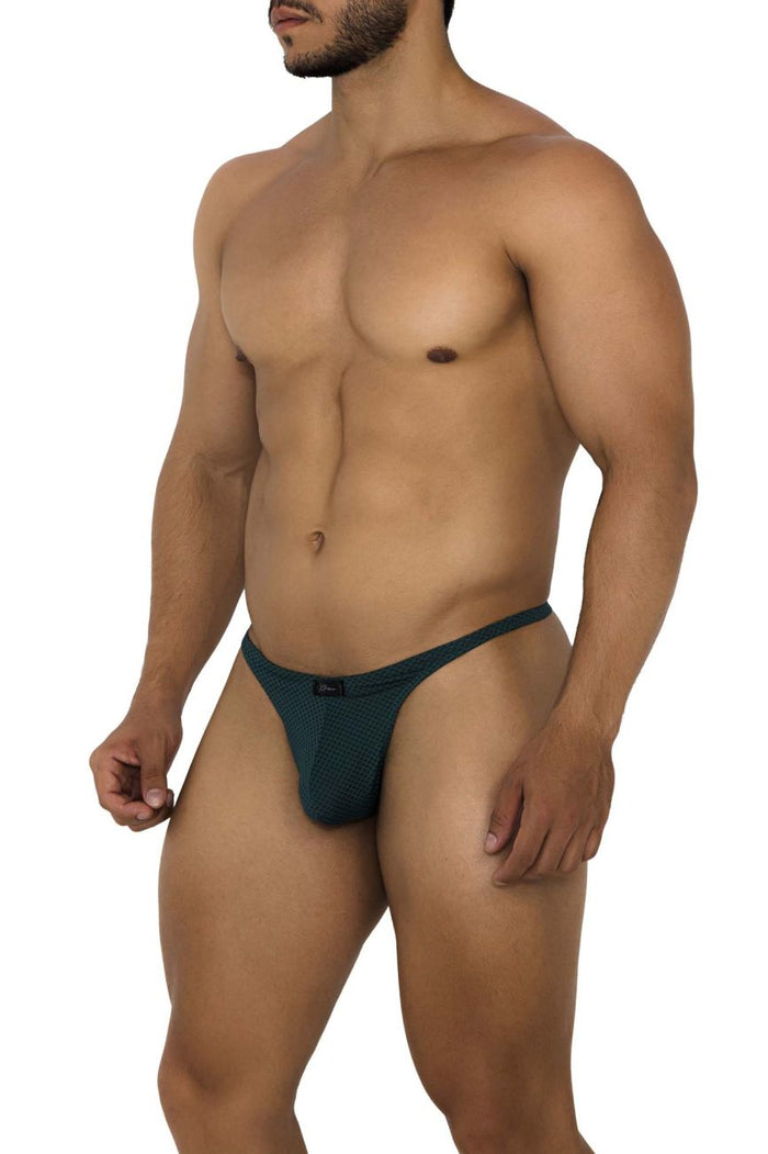 Clever Moda Xtremen 91185 Mesh Thongs Color Green