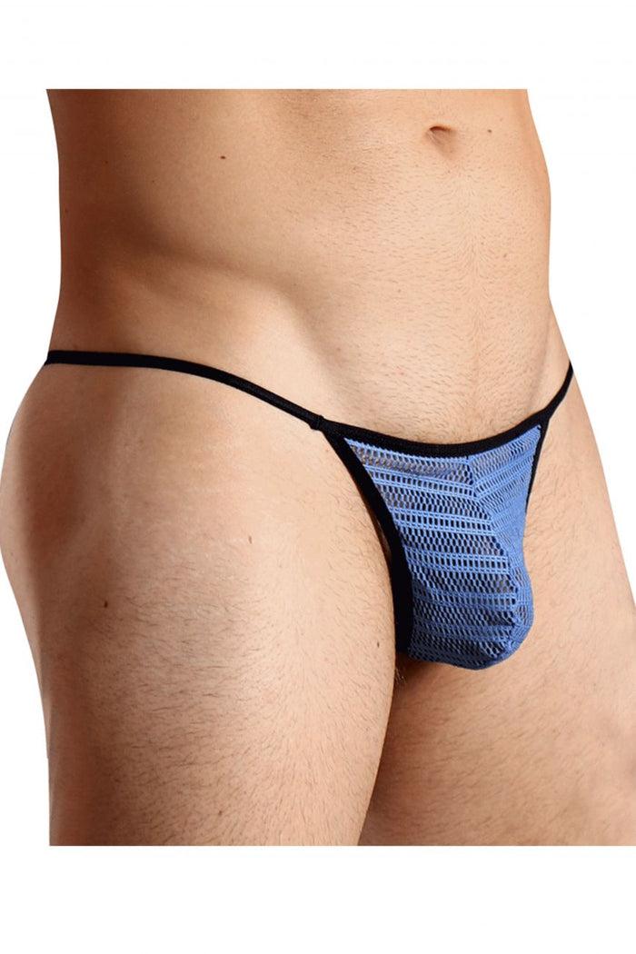 Clever Moda Doreanse 1306-BLU Mesh G-String Thong Color Blue