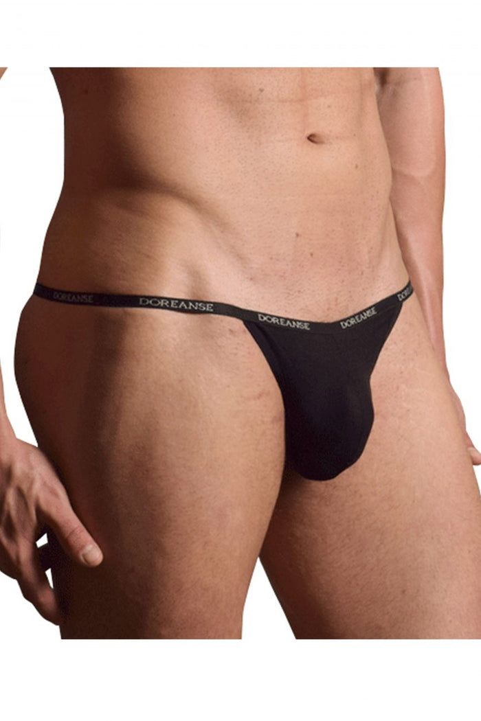 Clever Moda Doreanse 1330-BLK Ribbed Modal T-thong Color Black