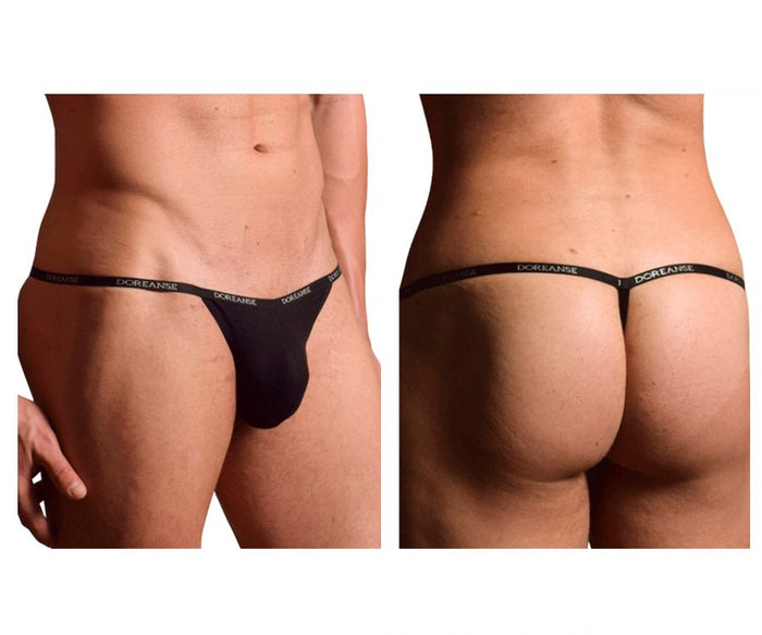 clever moda Doreanse 1330-BLK Ribbed Modal T-thong Color Black