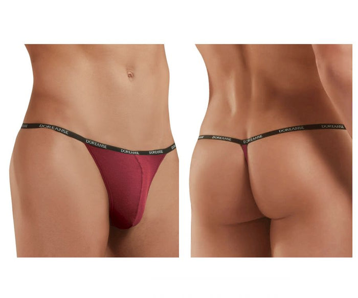 clever moda Doreanse 1330-BRD Ribbed Modal T-thong Color Bordeaux