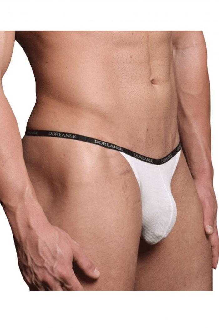 Clever Moda Doreanse 1330-WHT Ribbed Modal T-thong Color White