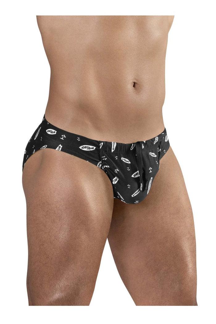 Clever Moda ErgoWear EW1763 FEEL SW Swim Briefs Color Black-White