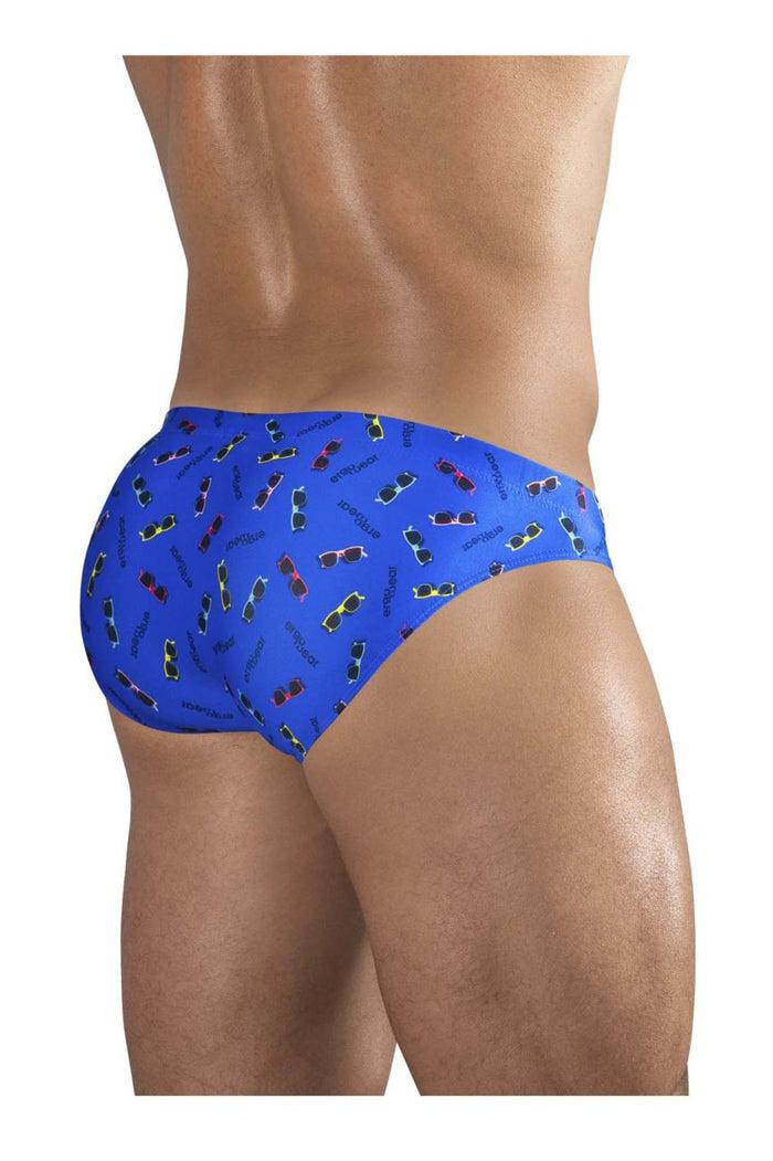Clever Moda ErgoWear EW1764 FEEL SW Swim Briefs Color Blue-Sunglasses