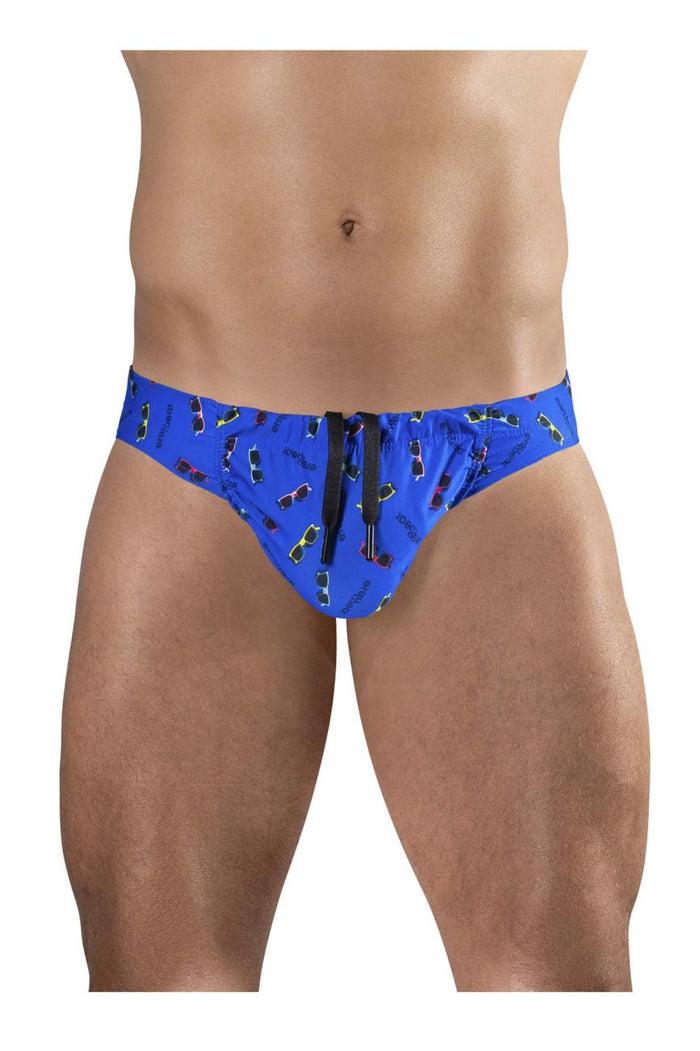 Clever Moda ErgoWear EW1764 FEEL SW Swim Briefs Color Blue-Sunglasses